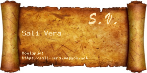 Sali Vera névjegykártya